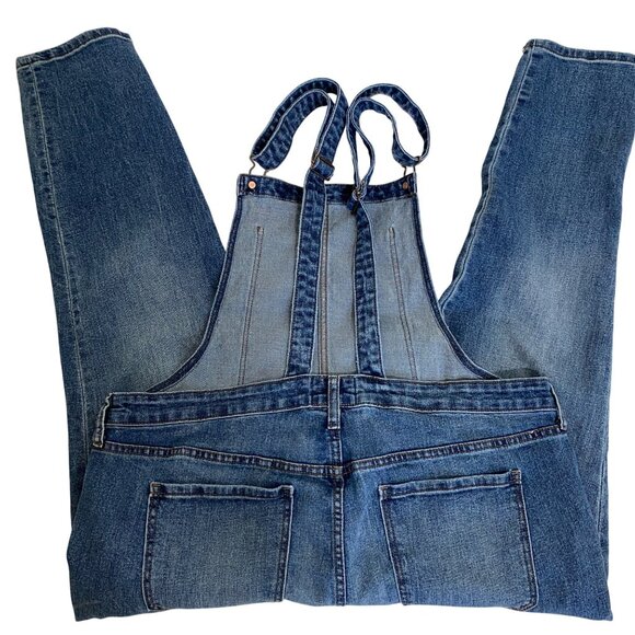 Old Navy W OG Straight Overalls Denim Bibs Relaxed Fit Plus16 Utility Western - Picture 7 of 14